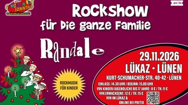 Randale live im Lükaz – Rockkonzert für die ganze Familie am 1. Advent