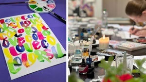 Farbflash! Watercolor Lettering Workshop im SCHRIFTSCHATZ