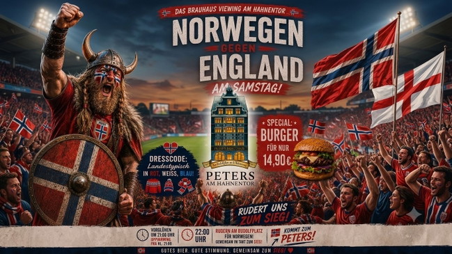 Brauhaus-Viewing am Hahnentor!  Norwegen gegen England