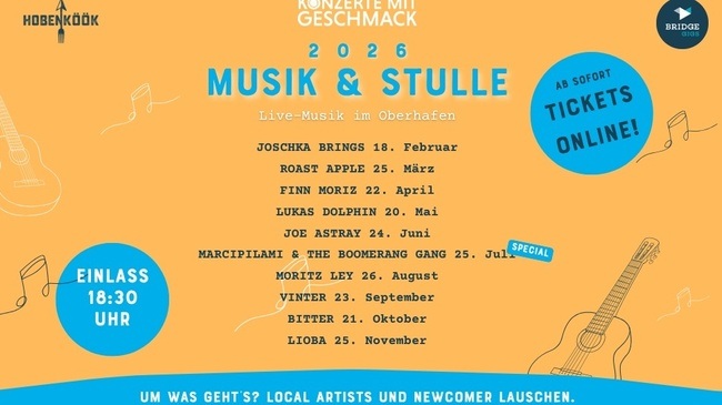 Musik & Stulle - Konzerte mit Geschmack