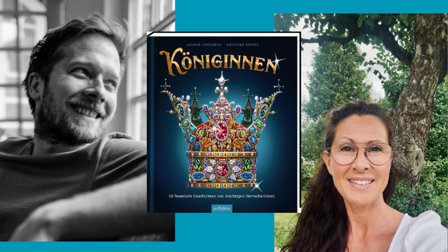 Livestream-Lesung: „Königinnen“ von Jasmin Lörchner. Gelesen von den Synchronsprecher*innen Giuliana Jakobeit und Konrad Bösherz