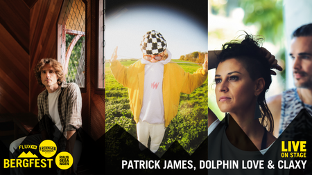Das FluxFM Bergfest am 16. Juli mit Patrick James, Dolphin Love und CLAXY