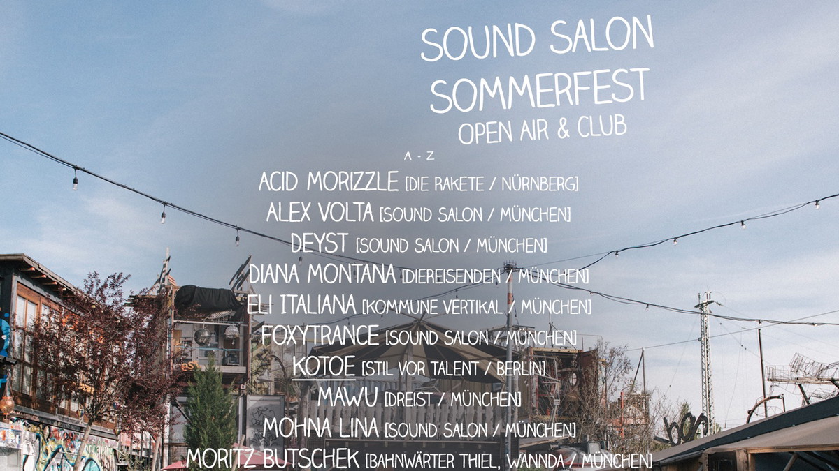 Sound Salon Sommerfest mit Kotoe – Open Air & Club
