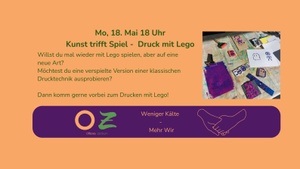 Kunst trifft Spiel - Druck mit Lego