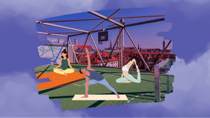 Yoga auf der Dachterasse - Bellevue Wohnzimmer