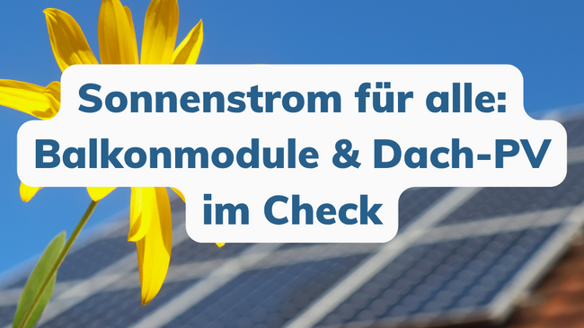 Sonnenstrom für alle: Balkonmodule & Dach-PV im Check mit dem Bremer SolidarStrom