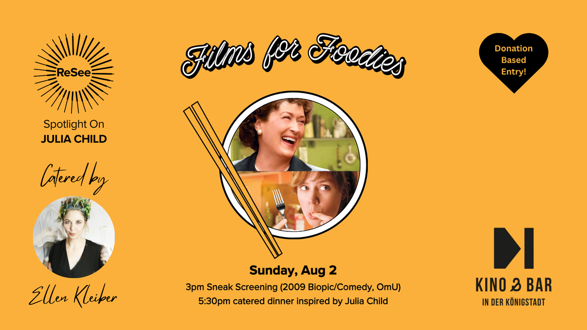 Titelbild der Veranstaltung Films for Foodies - Spotlight on Julia Child & the Art of French Cuisine 🇫🇷🇺🇸