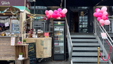 Kölner Lichter an Deinem kleinen Café Glück