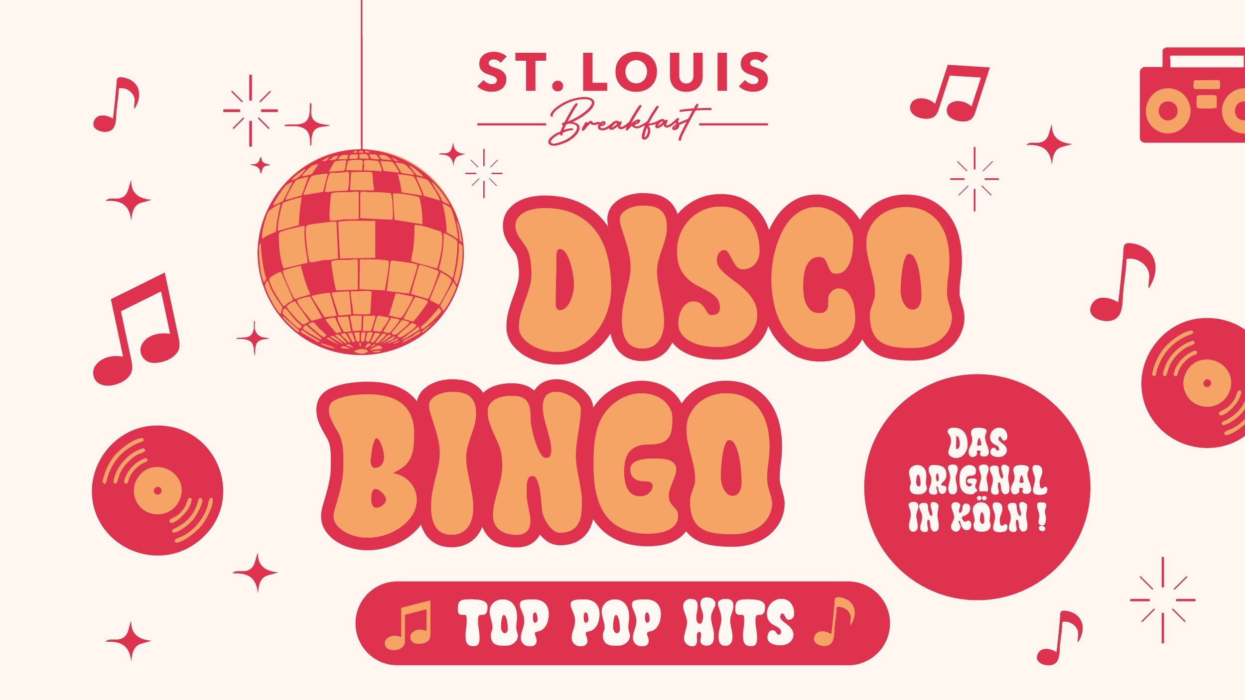 Disco Bingo im ST. LOUIS Breakfast – Top Pop Hits