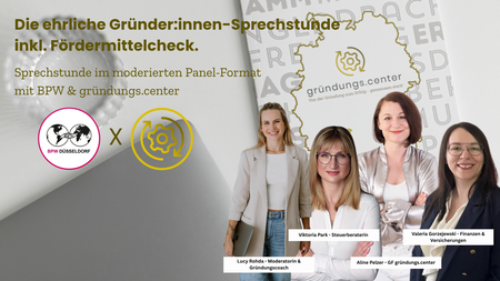 Die Gründer-Sprechstunde inkl. Fördermittelcheck