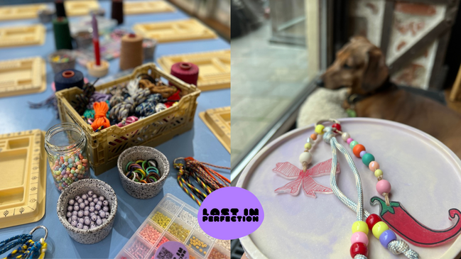 CHARMS PARTY – Schlüsselanhänger-Unikat aus Perlen, Paracord und Schrinkle-Folie