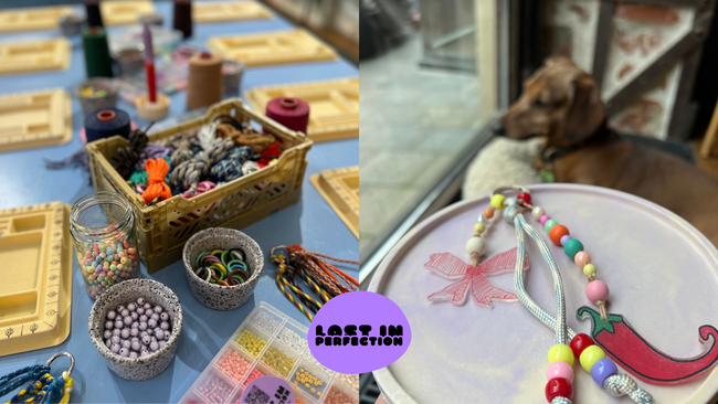 CHARMS PARTY – Schlüsselanhänger-Unikat aus Perlen, Paracord und Schrinkle-Folie
