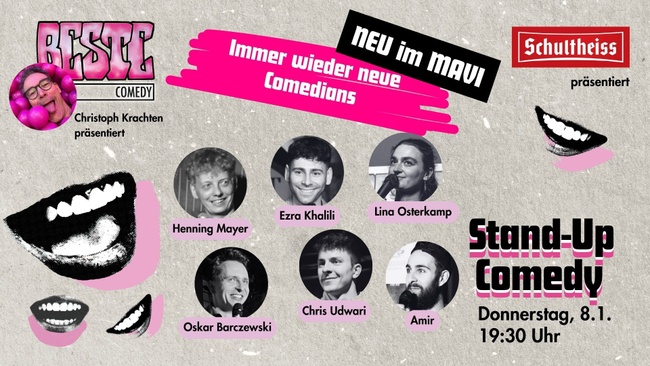 BESTE Comedy Open Mic im MAVi am Schlesischen Tor um 19:30 Uhr