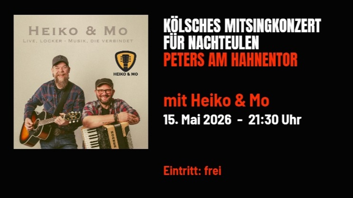 MitSingKunzät vür Naaksüüle, kostenloses Mitsingkonzert mit Heiko & Mo