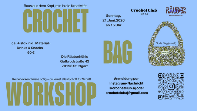 Anfänger:in Crochet Bag Workshop in Stuttgart