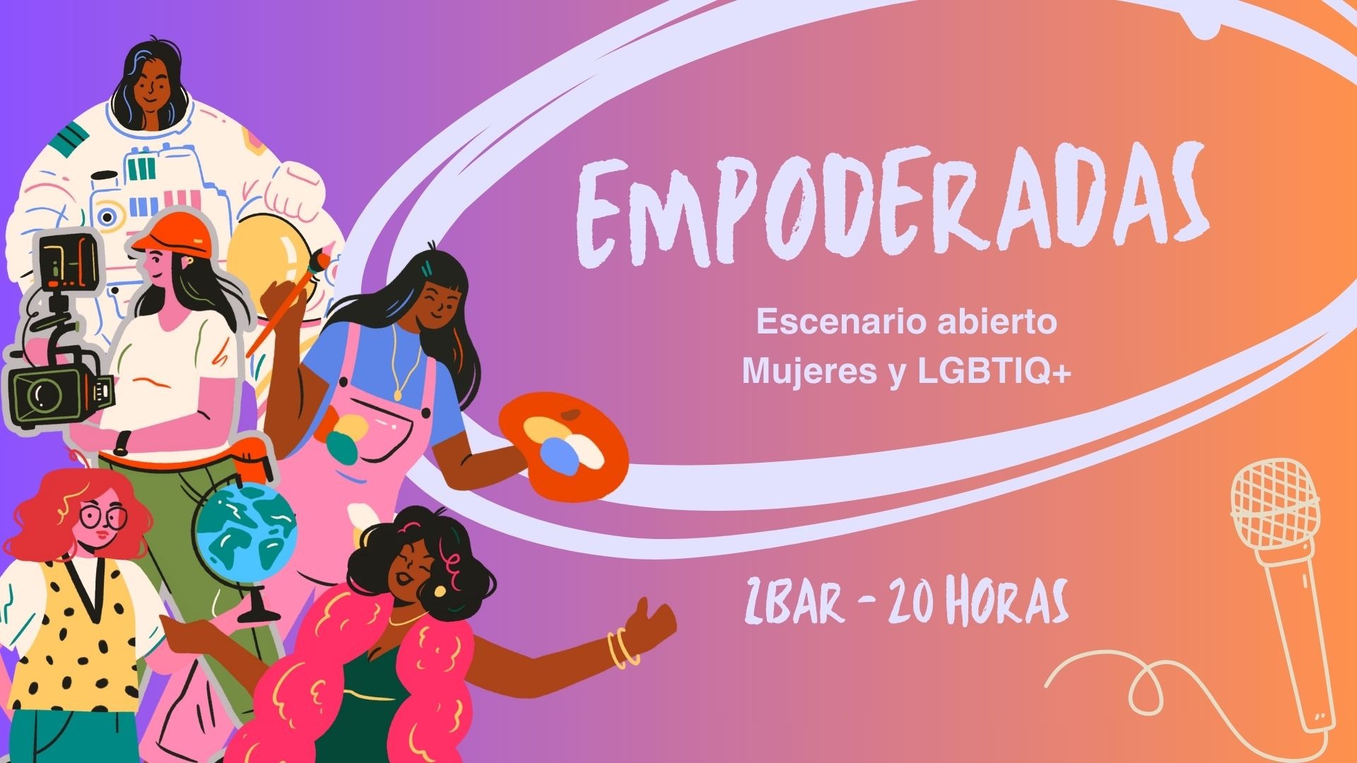 Arte y standup - open stage en español - Empoderadxs