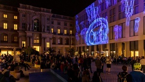 Lange Nacht der Museen Berlin im Humboldt Forum.  Durch die Nacht im Humboldt Forum