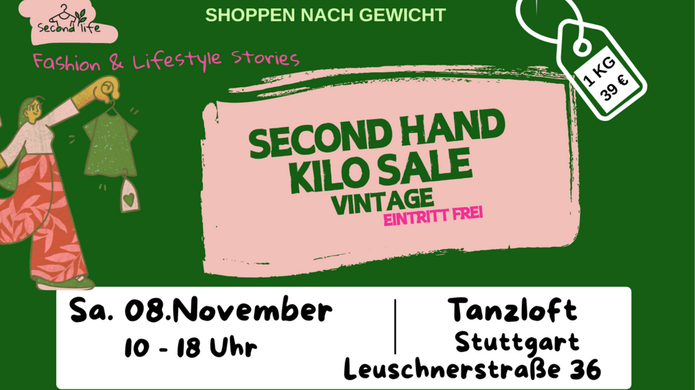 Secondhand Vintage Kilo Sale Event Stuttgart, Leuschnerstraße 36