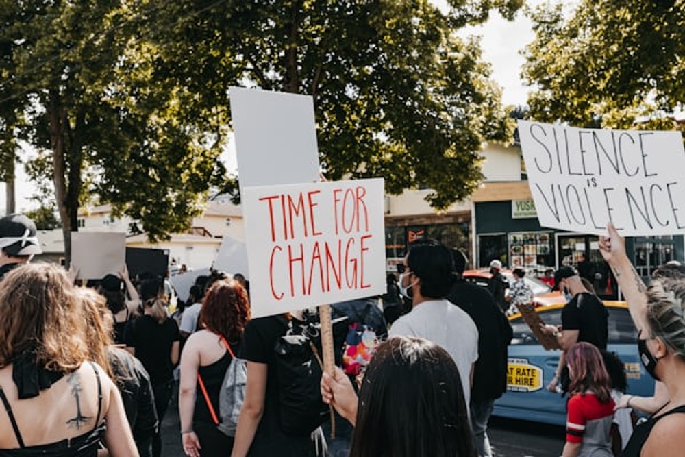 Demonstration zum 1. Mai