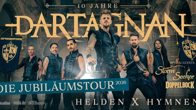 Sonic Seducer, metal.de & FFM-Rock präsentieren: dArtagnan - „Helden & Hymnen - Die Jubiläusmtour 2026“