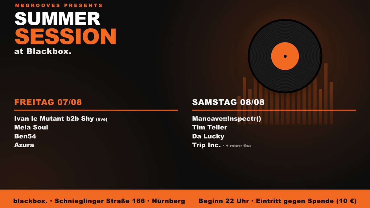 Titelbild der Veranstaltung Summer Session at Blackbox