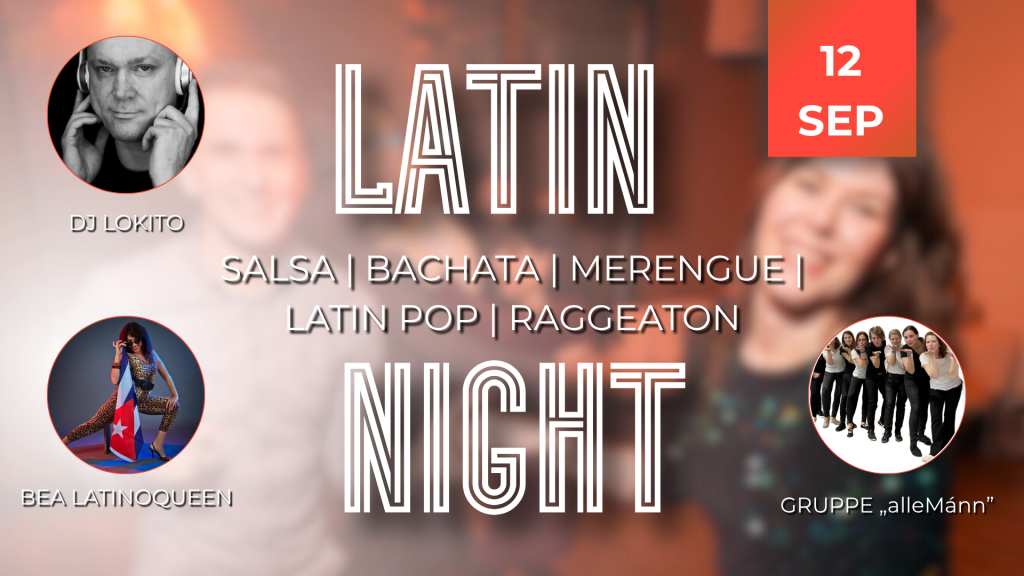 Titelbild der Veranstaltung Latin Night mit Workshops und Party