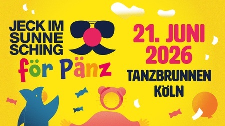 Jeck im Sunnesching för Pänz 2026 - Das Familienfestival