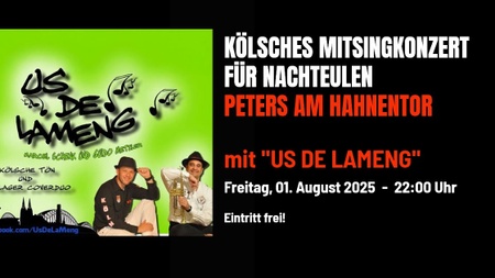 MitSingKunzät vür Naaksüüle, kostenloses Mitsingkonzert mit Us de Lameng