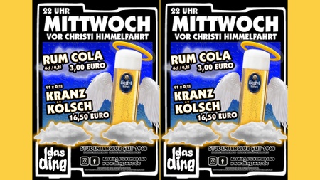 Das Ding: Mittwoch vor Christi Himmelfahrt!