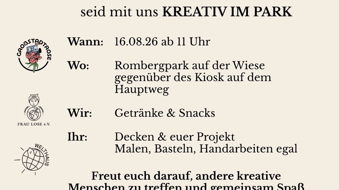 Titelbild der Veranstaltung Kreativ im Park