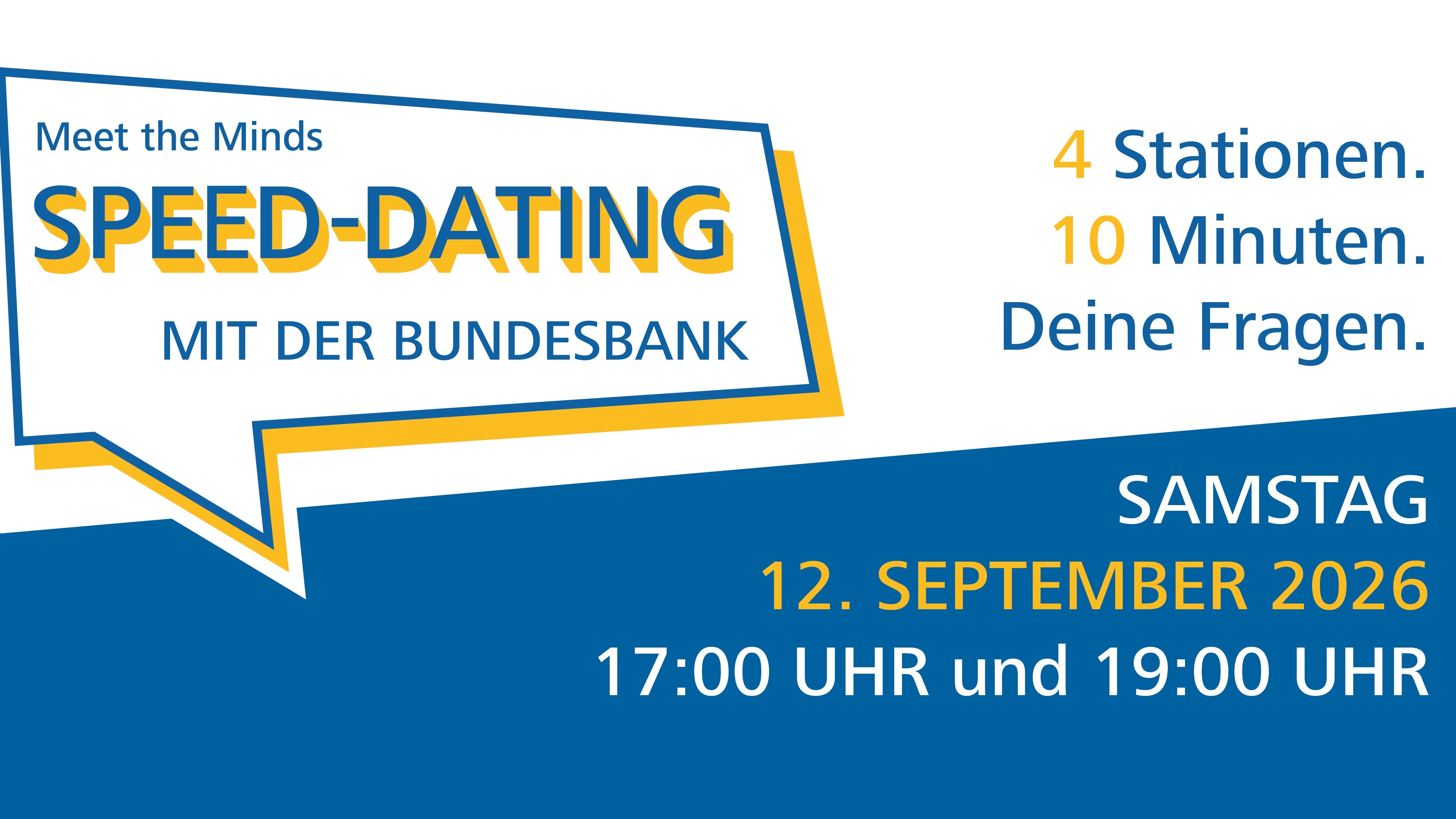 Meet the Minds-Speeddating mit der Bundesbank