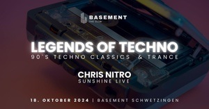 LEGENDS OF TECHNO 90‘s RAVE MIT SUNSHINE LIVE DJ CHRIS NITRO