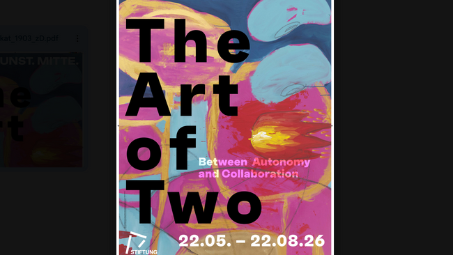 Freier Eintritt in "The Art of Two - Between Autonomy and Collaboration"