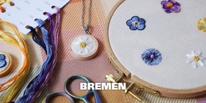 Embroider Tiny Flowers & Turn One into a Pendant in Bremen