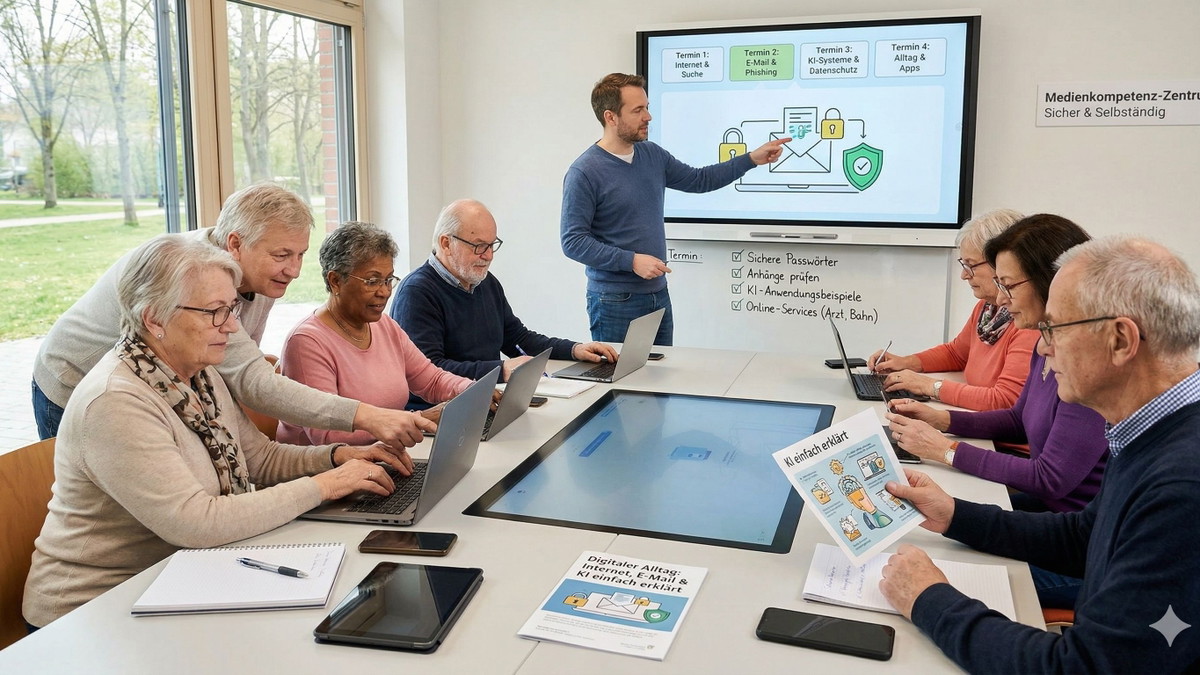 Digitaler Alltag einfach erklärt für Senior*innen.  2. Modul - E-Mail sicher verwenden