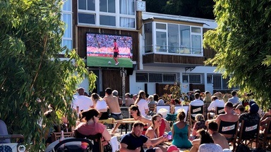 Fussball WM am Strand