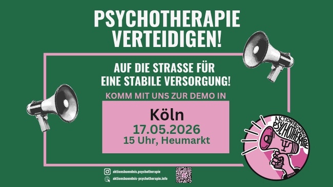 "Psychotherapie verteidigen!" - Demonstration