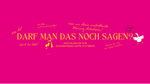 Darf man das noch sagen?