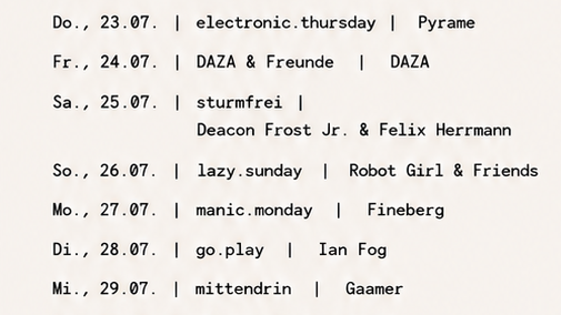 electronic.thursday mit Pyrame
