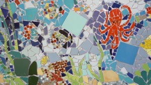 Mosaikwerkstatt im Sommer