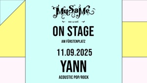 MuSaMe on Stage: YANN (acoustic singer/songwriter)
