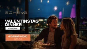 4-Gänge-Menü Valentinstag Dinner Mit Live Musik in der Schilling Roofbar Heidelberg