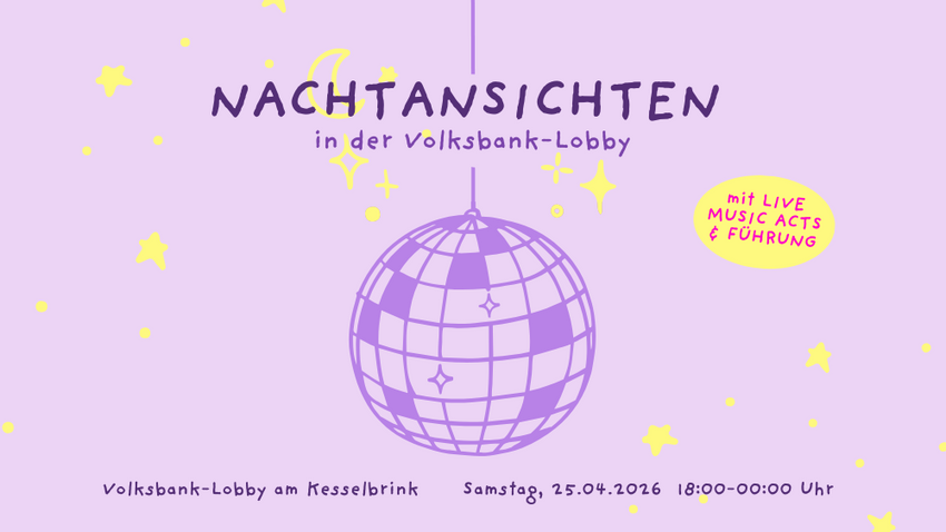 Nachtansichten in der Volksbank-Lobby