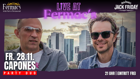 LIVE MUSIC AT FERMAC'S: 28.11. mit CAPONES
