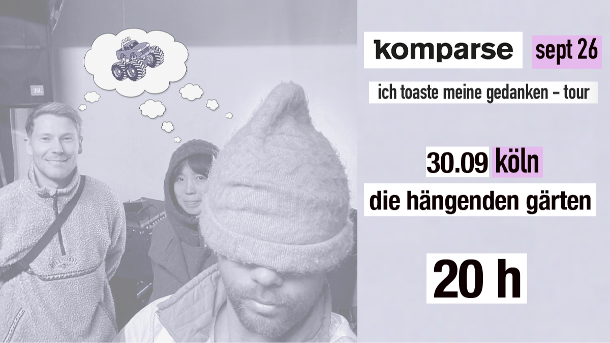 KOMPARSE (Indie/Köln) in den hängenden Gärten von Ehrenfeld-Köln