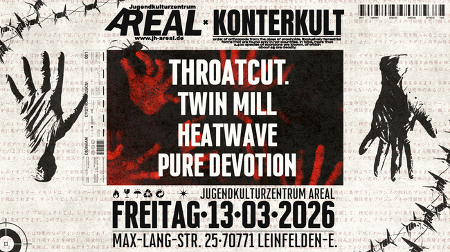 Konterkult: THROATCUT., TWIN MILL, HEATWAVE und PURE DEVOTION.
