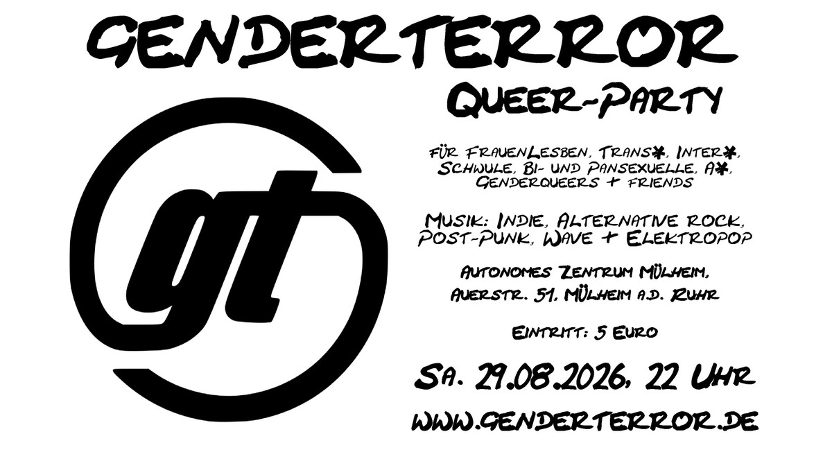 Titelbild der Veranstaltung Genderterror - Alternative Queer-Party