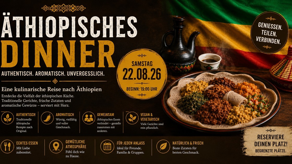 Titelbild der Veranstaltung Äthiopisch esse im Lomi26 Event location Nr 1
