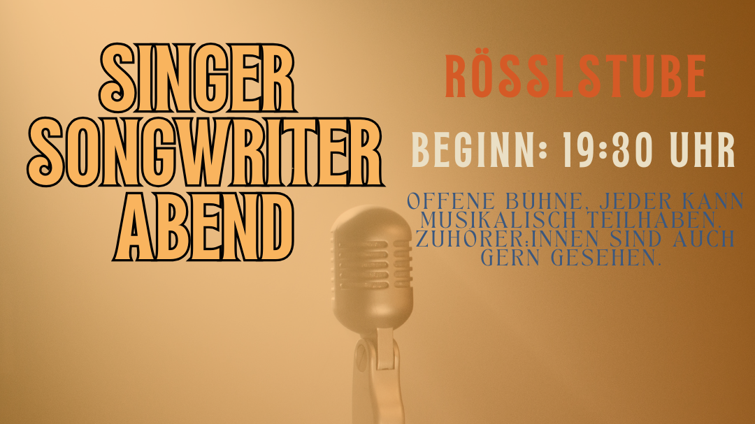 Titelbild der Veranstaltung Singer-Songwriter-Abend (Open-Mic)