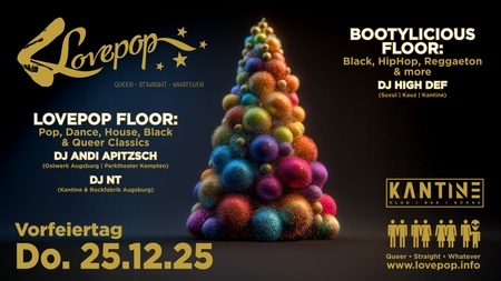 LOVEPOP Queer Xmas Clubbing auf 2 Floors